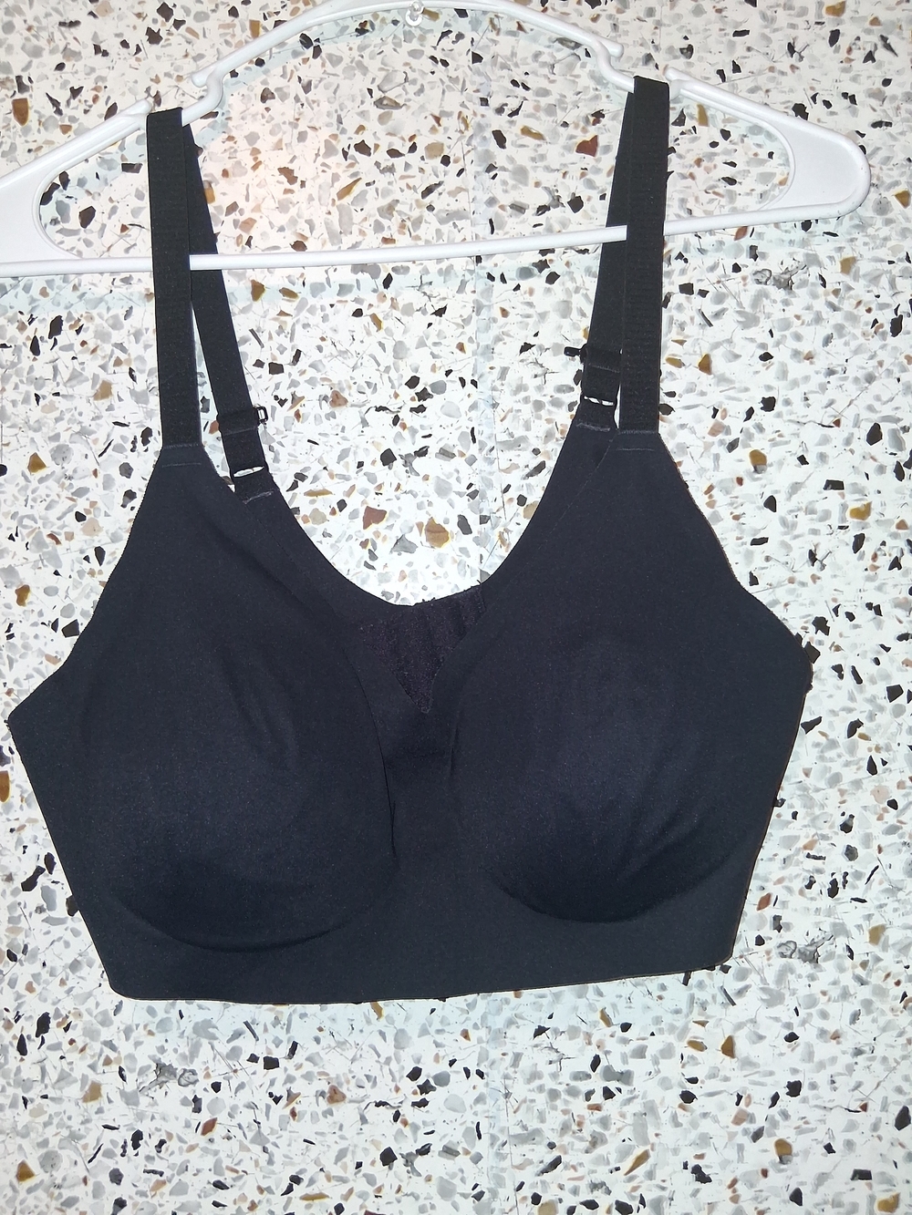 Members Mark Adjustable Bralette Size Large Black Padded Wireless